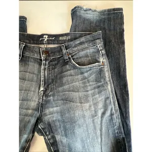7 For All Mankind Jeans size 33 Blue Austyn Regular Fit Straight Leg Stretch thumbnail 10