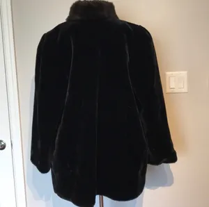 Vintage Faux Fur Evening Formal fuzzy teddy Whimsygoth shearling soft cozy warm coat jacket thumbnail 4