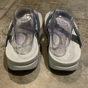 FitFlop Lulu Maxi Crystal Sandals Womens 10 EUR 42 Pewter Grey L99-534 Sparkle thumbnail 6
