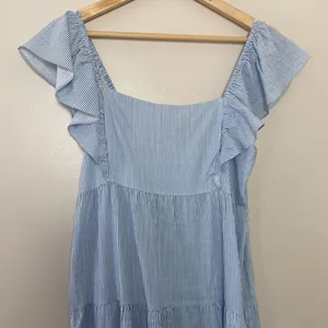 MinkPink‎ Aries Tiered Midi Dress In Blue/white Stripe Size M thumbnail 3