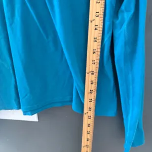 Brooks Womens Teal Blue Long Sleeve‎ Running Shirt Retro Stripe Graphic Large thumbnail 4