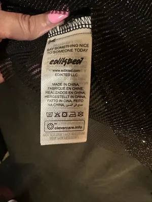 Black cropped sheer Edikted Long Sleeve Top  thumbnail 9