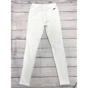 KanCan High Rise Ankle Skinny Distressed Jeans White Stretch Women's Size 25 thumbnail 3
