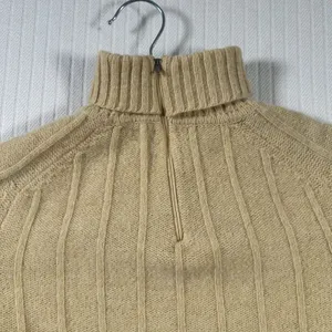 Vintage Tami Women’s Small Yellow Rib Knit Quarter Zip Mock Neck Sweater thumbnail 8