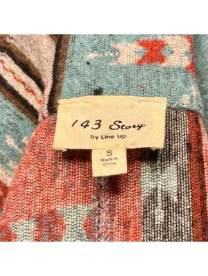 1.4.3. Story by Line Up Turquoise & Red Combo Patterned Optional Cinch S Jacket thumbnail 4