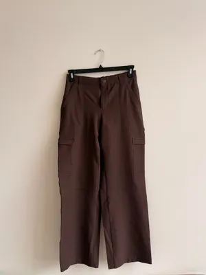 Old Navy Brown Cargo High-Waisted StretchTech Pants thumbnail 2