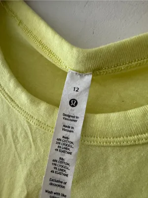 Lululemon Classic-Fit Cotton-Blend‎ Tank Top Electric Lemon thumbnail 8