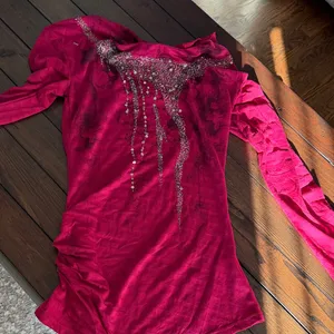 Miss Me magenta with rhinestones long sleeve top size-L thumbnail 8