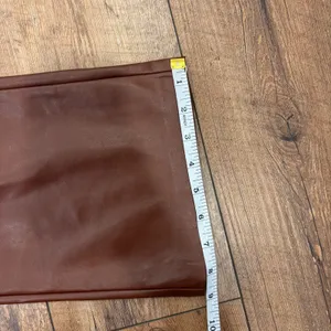 Aritzia Wilfred Elaine Flared High-Rise Vegan Leather Pants Patina Brown 10 $148 thumbnail 11