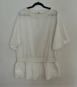 Free People Pullover Drop Waist Cotton Mini tunic shirt dress Size XS NEW thumbnail 1