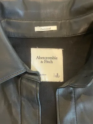 Abercrombie & Fitch Oversized Leather Jacket thumbnail 3