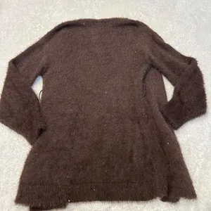 Express Womens Chocolate Brown Chic Soft Cardigan S Busniess *Missing Belt thumbnail 3