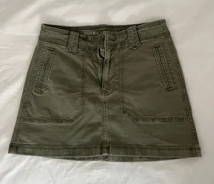 American Eagle Outfitters Olive Utility Mini Skirt with Front Pockets thumbnail 1