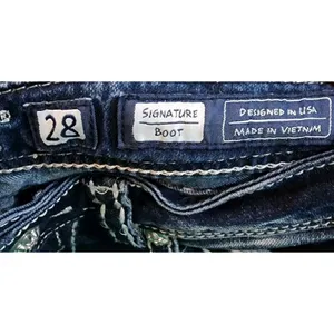 Miss Me Jeans Signature‎ Boot Cut Embellished Dark Wash Denim Jeans Size 28 thumbnail 3