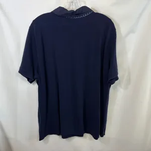 VTG Lauren Ralph‎ Lauren Plus Size 3X Polo Shirt Top Navy Blue Cotton Y2K 733 thumbnail 2