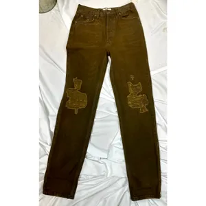 Free People We the Free The Lasso Distressed Straight-leg Jeans Brown 25 thumbnail 5