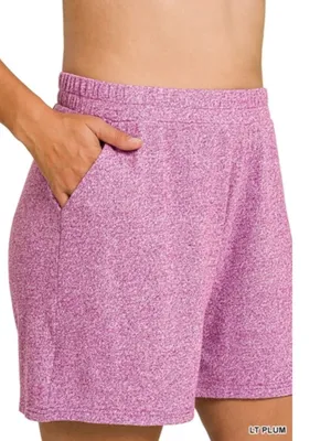 NEW!LAST One Plus Size Long-Sleeve Lounge Top & Shorts Set - Light Plum Size 2X thumbnail 6