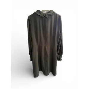 J.Crew Black Long Sleeve Ruffle‎ Collar A Line Dress Item size 14 thumbnail 3