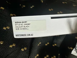 Black and gold mini skirt by Wintermuse Size 6 thumbnail 5