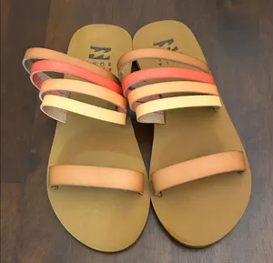 NWT Billabong Orange and Tan Strappy Sandals thumbnail 1