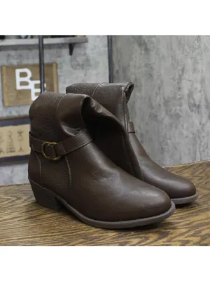 NEW Easy Street Knee High Cowgirl Riding Boots Brown / Brown Embossed 9.5M thumbnail 3