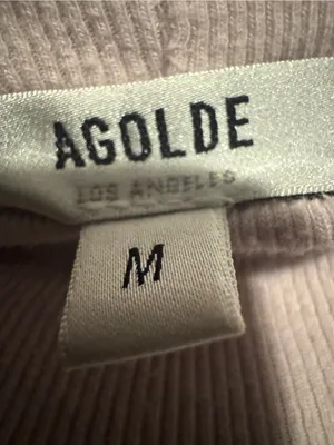 Agolde Tarron Mock Neck Sweatshirt Light Pink Size M - Good Condition thumbnail 4