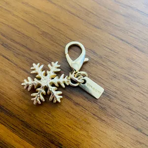 Coach Gold Snowflake Keychain thumbnail 2