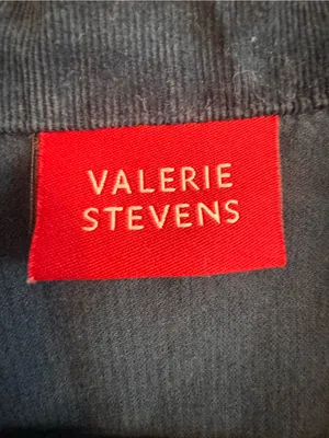 Valerie Stevens Navy Corduroy Blazer Jacket Size‎ Small thumbnail 2