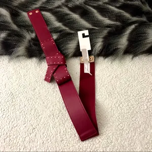 BCBGeneration NWT Wide Studded Bow Belt Red thumbnail 7