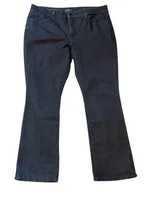 NYDJ "Billie" Mini Bootcut Jeans. Size 16 Plus Petite Blue thumbnail 1
