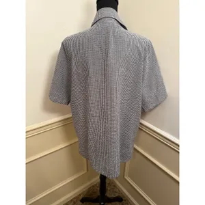 Vintage Bonworth Cottagecore Coastal Gingham Short Sleeve Button Up Embroidered thumbnail 5