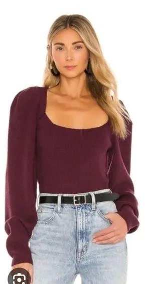 Free people saffron open back sweater small thumbnail 1