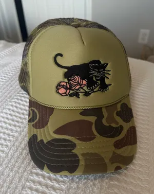 black panther camo trucker hat Green thumbnail 1