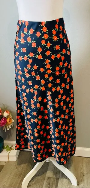 J.Crew Pull-On Slip Skirt in Poppy Fields Floral Midi thumbnail 1