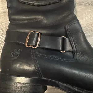 Timberland Charles St Darcy Size 7.5 Black Leather Side Pocket Riding Boots thumbnail 4