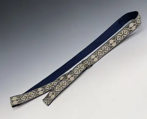 Vintage Cloth Belt Women's Size 14 Navy Blue Aztec‎ thumbnail 1