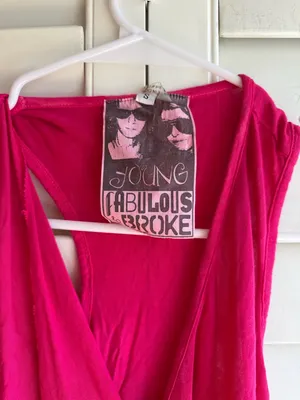 Young Fabulous & Broke Hot Pink Draped Sleeveless Top thumbnail 5