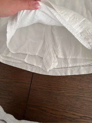 Abercrombie & Fitch Linen White Mini Skirt thumbnail 4