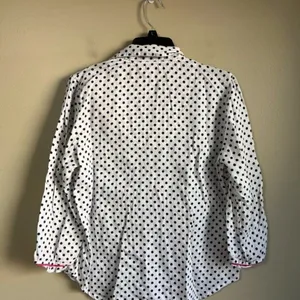 Victoria's Secret navy and white polkadot pajama top medium‎ thumbnail 6