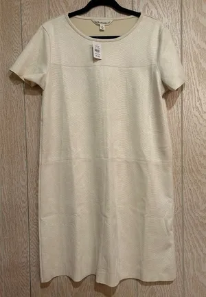 Tantrums Cream Midi Dress Size M thumbnail 1