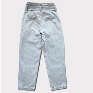 a new day Paperbag High Waist Tapered Jeans With Belt Light Blue Wash Sz 12 thumbnail 7