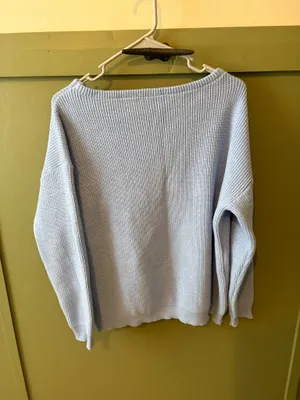 Light Blue Ribbed Knit Lounge Set Size L thumbnail 4