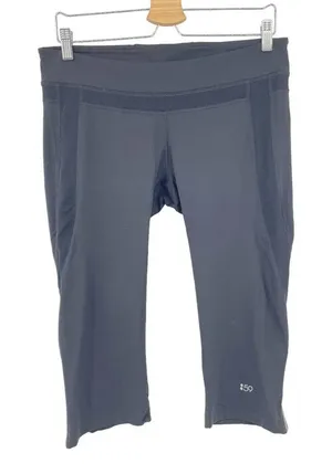 Splits59 Black Mesh Detail‎ Zip Ankle Cropped Leggings Size Large thumbnail 1