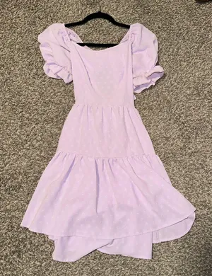 Purple flowy dress thumbnail 1