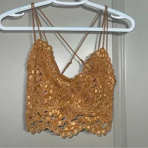 Free People Celine Lace Burnt Caramel Bralette‎ thumbnail 2