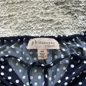 NWT Philosophy Womens‎ Medium M Blue White Polka Dots Tank Top Cami Y2K Retro thumbnail 5