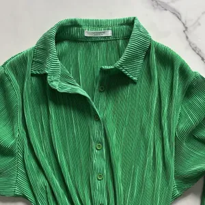 Peppermayo Soho Chic Pleated Shirt Dress Jade Green Sz 8 thumbnail 6