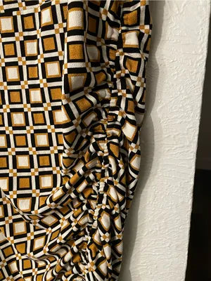 NWT Anthropologie Geometric The Maya Ruched Cowl-Neck Dress Printed Mini 2X thumbnail 9