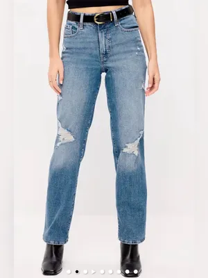 Old Navy Women’s Light Blue O.G. Loose Distressed Jeans Size 6 thumbnail 6