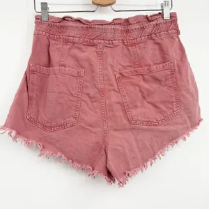 Free People Womens Kalani Dusty Rose Paperbag Waist Raw Hem Pull On Shorts M thumbnail 9